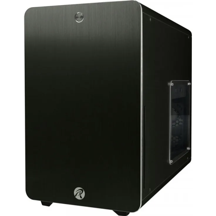 RAIJINTEK Styx Micro-Tower Schwarz - Computer-Gehäuse (Micro-Tower, PC, Aluminium, SPCC, Micro-ATX,Mini-ITX, Schwarz, 1,5 mm)