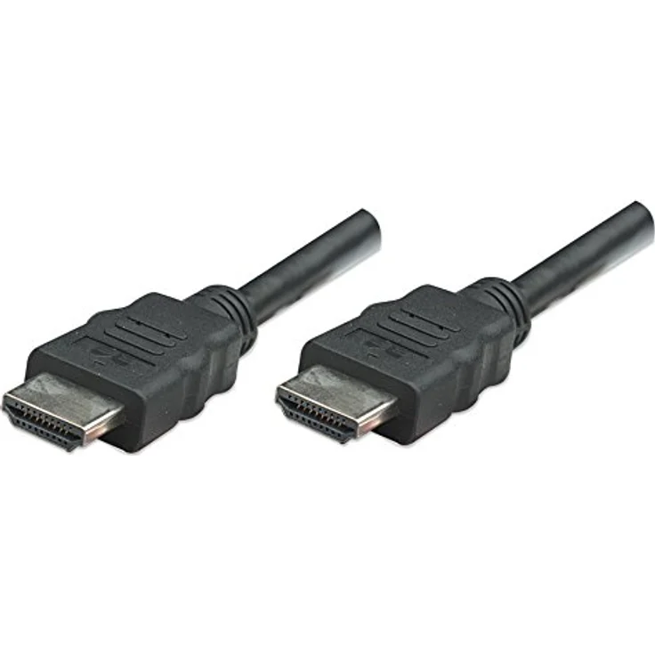 Manhattan 323192 High Speed HDMI-Kabel mit Ethernet-Kanal (HEC ARC 3D 4K) HDMI-Stecker auf HDMI-Stecker geschirmt schwarz 1 m