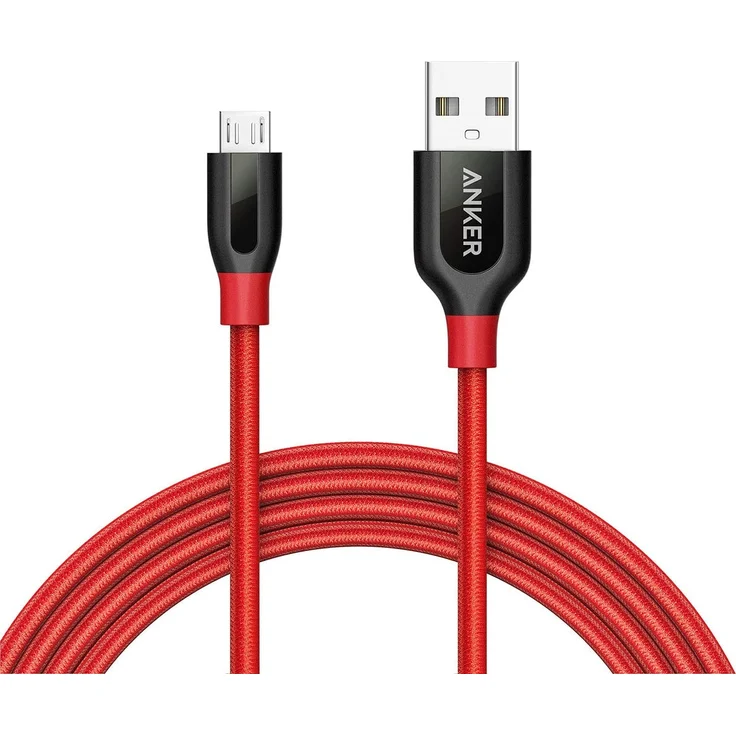 Anker Powerline+ 1.8 m Micro USB Kabel, Das hochwertige, schnellere & beständigere Ladekabel für Samsung, Nexus, LG, Motorola, Android Smartphones und weitere (Rot)