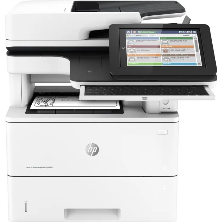 HP LaserJet Enterprise Flow MFP M528z (4-in-1) Multifunktionsdrucker - (Laser) Mono, Druckgeschwindigkeit: 43 s/w, Auflösung: 1200 x 1200, USB, LAN, WLAN, AirPrint, WiFi-Direct, Cloud Print (1PV67A)