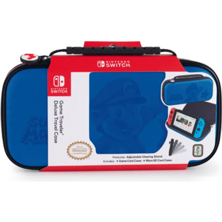 Bigben Switch Travel Case NNS46G blue (S Mario) offiziell lizenziert (blue) - Bigben Interactive - (Nintendo Switch Zub. / Aufbewahrung / Schutz)