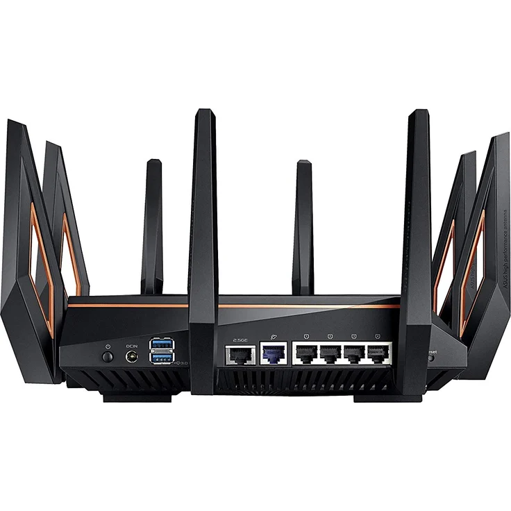 Asus GT-AX11000 ROG Rapture Gaming Router (Ai Mesh WLAN System, WiFi 6 AX11000, Game First V, VPN Fusion, 1x 2.5G LAN, 4x Gigabit LAN Link Aggregation, 1.8 GHz QC CPU, AiProtection, USB 3.0) – Bild 4