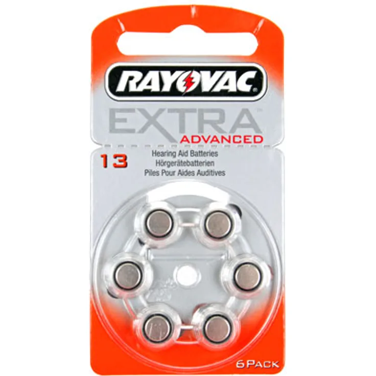 6x RAYOVAC Extra Advanced mit Active Core Technology 13 - die neuste Generation an Hörgerätebatterien
