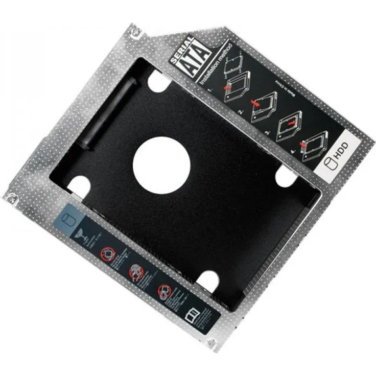 LogiLink AD0017 SSD-S-ATA Festplatten Caddy Rahmen Adapter für Notebooks mit 9,5 mm Slot - Einschub
