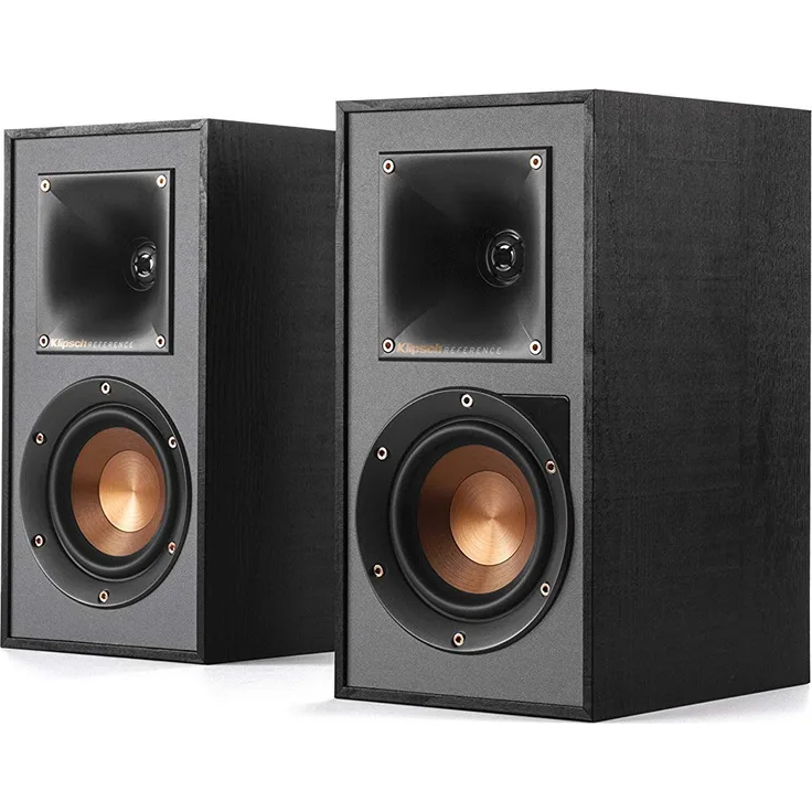 Klipsch R-41PM Lautsprecherset 70 W Schwarz - Lautsprechersets (70 W, Universal, Schwarz, 140 W, MDF, Drehregler) Regallautsprecher schwarz