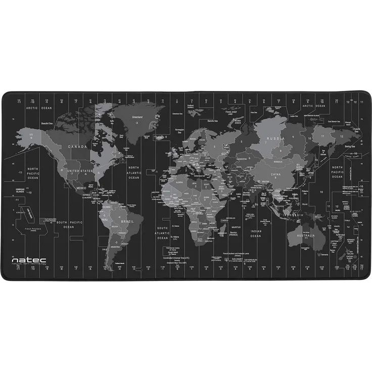 NATEC Office Mouse PAD - TIME Zone MAP 800 x 400