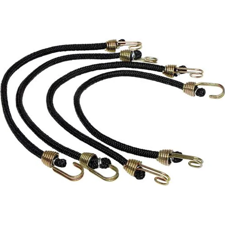 LAS 10331 Gepäckarm Set Mini Bungees 4 Stück, 5 mm x 25 cm