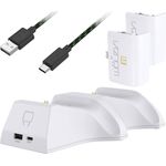 VENOM XSX Dual Dockingstation + 2 Batterien - Weiß