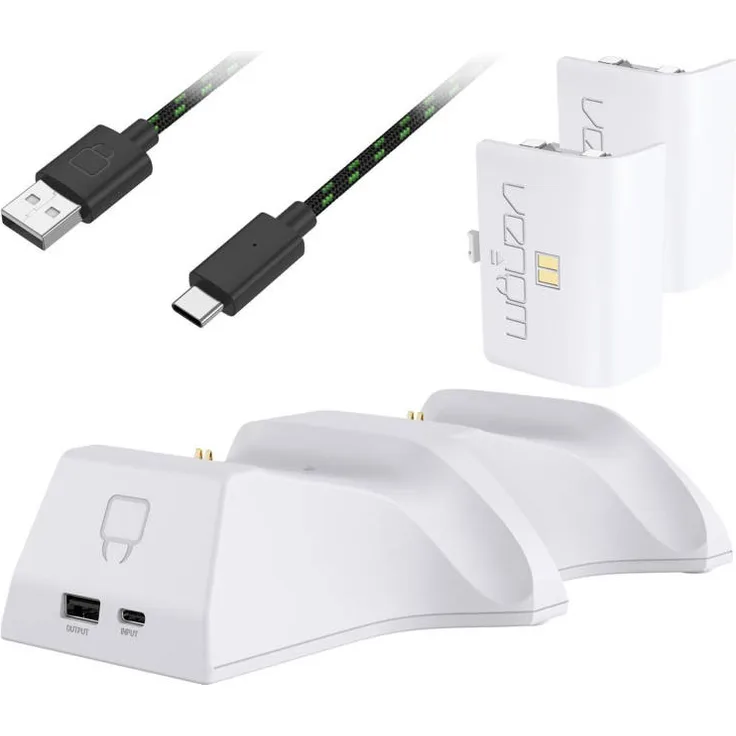 VENOM XSX Dual Dockingstation + 2 Batterien - Weiß