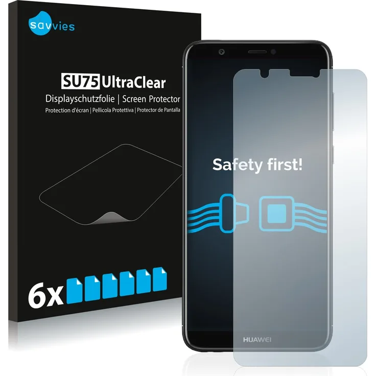 Huawei P smart Schutzfolie [6er Pack] - kristallklare Displayschutzfolie Folie Displayfolie