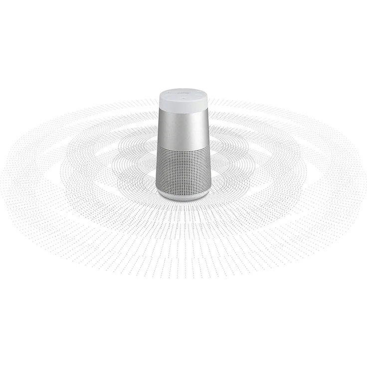 Bose SoundLink Revolve, tragbarer Bluetooth - Lautsprecher (mit kabellosem 360°-Surround-Sound), Silber – Bild 2