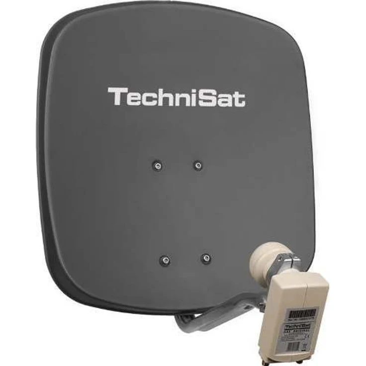 TechniSat DIGIDISH 45 – Satelliten-Schüssel für 2 Teilnehmer (45 cm kleine Sat Anlage - Komplettset mit Wandhalterung und Universal Twin-LNB) grau – Bild 2