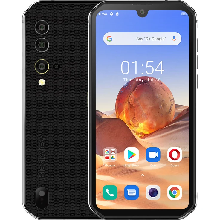 Blackview BV9900E Outdoor-Smartphone 14,83cm (5,84 Zoll) IPS-Display, 128GB interner Speicher, 6GB RAM, Dual-SIM, Android, Schwarz – Bild 1