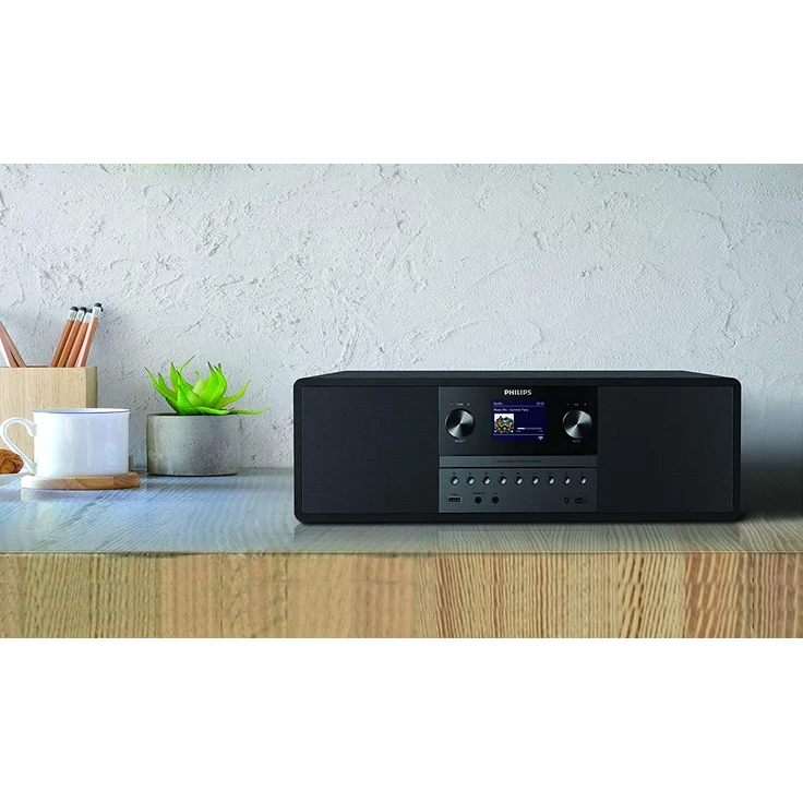 Philips TAM6805-10 Internetradio mit Bluetooth, WLAN, LED-Display, Wecker, schwarz – Bild 4