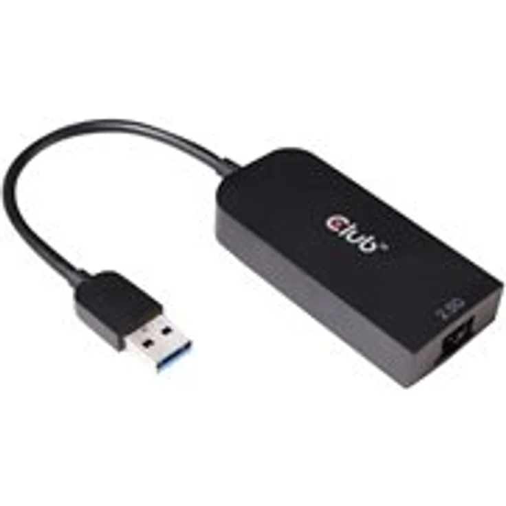 Club 3D USB 3.2 Gen1 Adapter Typ-A zu 2, 5 Gigabit Ethernet ST.-BU. schwarz - Preisvergleich – Bild 1