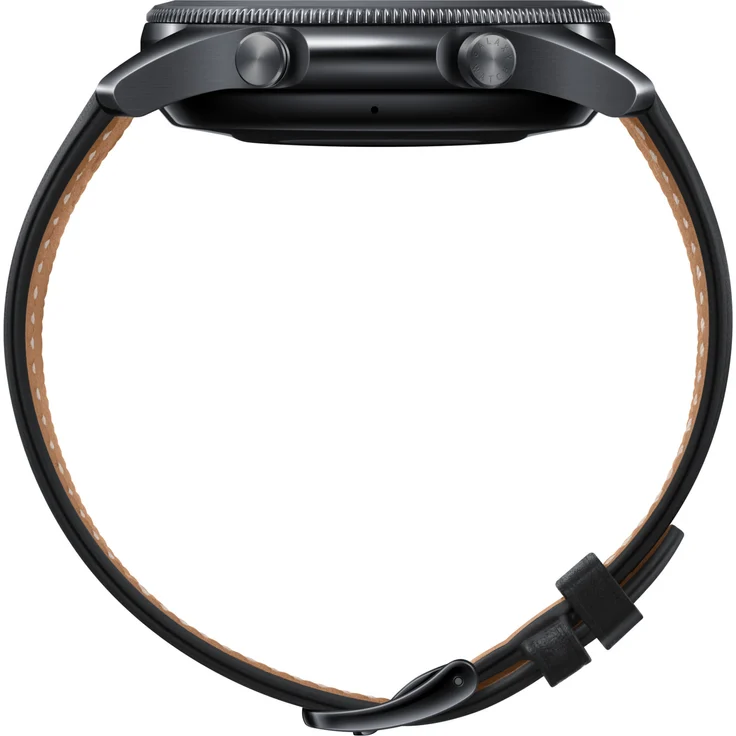 Samsung Galaxy Watch 3 LTE Smartwatch GPS, Damen, 45mm, Lederarmband, Mystic Black Smartwatch – Bild 4