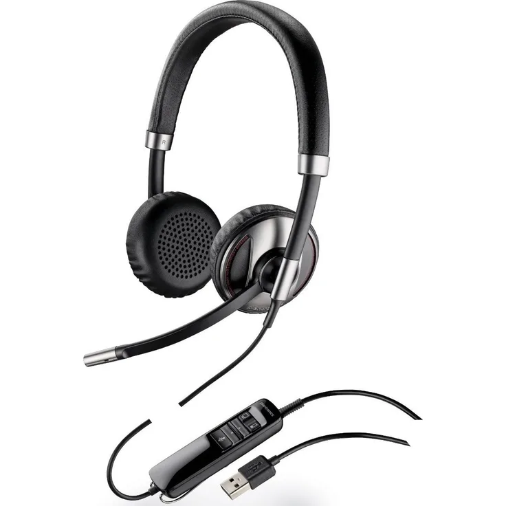 Plantronics 87506-11 Binaural USB Kopfhörer, Schwarz