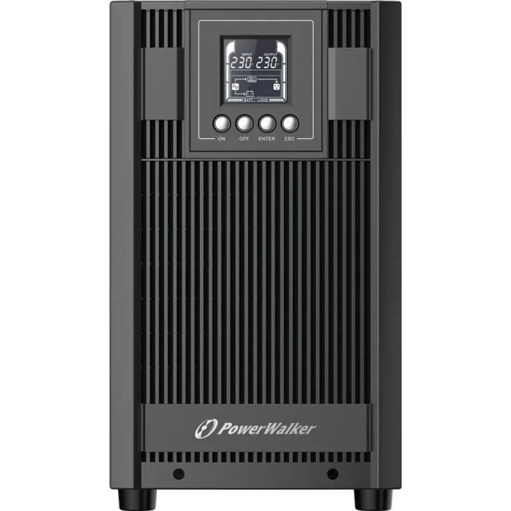 POWER WALKER USV ONLINE VFI 3000 BEI FR 4X FR + ANSCHLUSS, USB - RS-232, LCD, EPA (VFI 3000 AT FR)