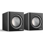 Hama Notebook-Lautsprecher Sonic Mobil 185 (Lautsprecher für PC, Laptop, Smartphone oder Tablet mit 3,5 mm Klinkenstecker) schwarz-silber