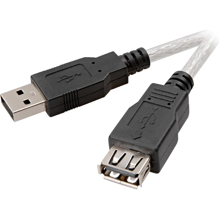 Vivanco USB 2.0 Verlängerung USB A-Stecker - USB A-Kupplung 0,75m schwarz