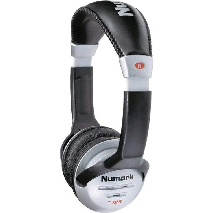 Numark HF125 - professioneller DJ Kopfhörer mit 2m Kabel und 40 mm Lautsprechern für besseren Frequenzgang und geschlossenen Ohrmuscheln für optimale Abschirmung, Schwarz – Bild 2