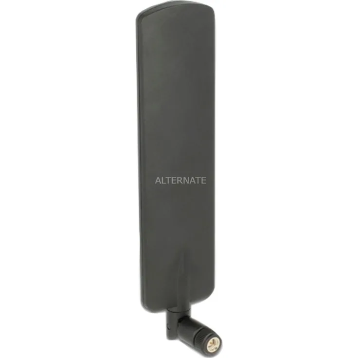 DELOCK LTE Antenne SMA Stecker 2 dBi omnidirektional drehbar mit Kippgelenk schwarz