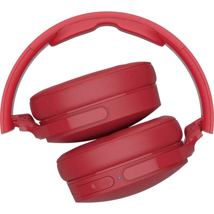 Skullcandy Hesh 3 Bluetooth Kabellose Over-Ear Kopfhörer mit Mikrofon, Schnellladefunktion mit 22 Stunden Batterielaufzeit, Faltbar, Ohrpolster, Rot