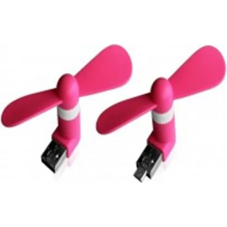 XLayer Ventilator Mini Fan 2-in-1 micro USB & USB pink