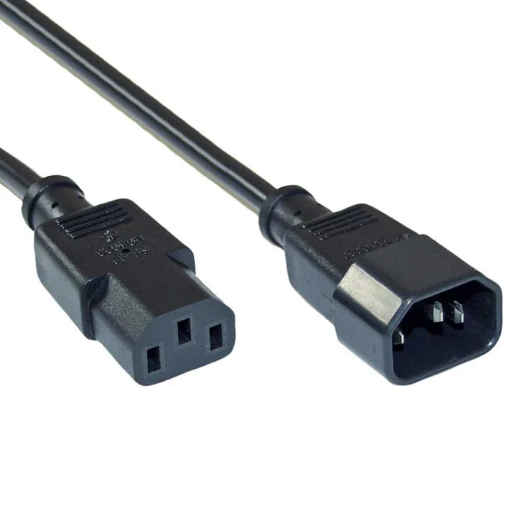 ASSMANN Verlängerung für Netzanschluss-, Kaltgerätekabel, EU Version, C14 auf C13, Stecker-Buchse, H05VV-F3G, 0.75 mm², Länge 1.8 m – Bild 1