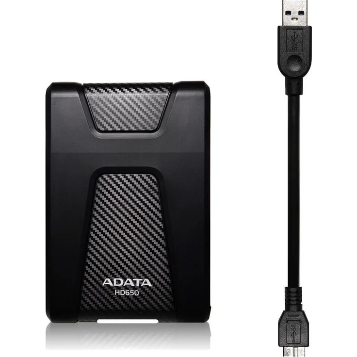 ADATA DashDrive Durable HD650 - Festplatte - 1 TB - extern (tragbar) - 2.5 Zoll (6.4 cm) - USB 3.0 - Schwarz (AHD650-1TU3-CBK) – Bild 4