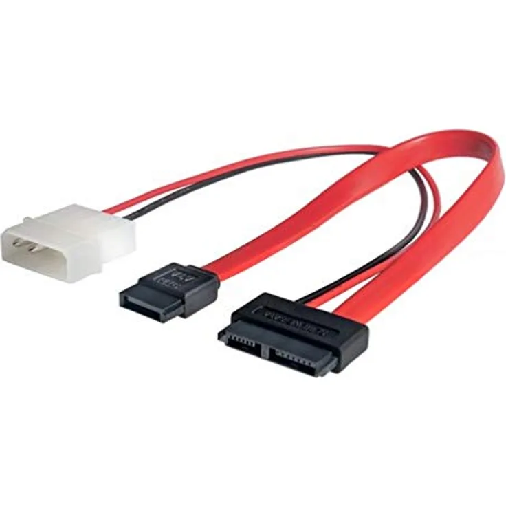 Akyga AK-CA-45 Slimline SATA (w) - SATA (w) - Molex Stecker Adapter Stromkabel