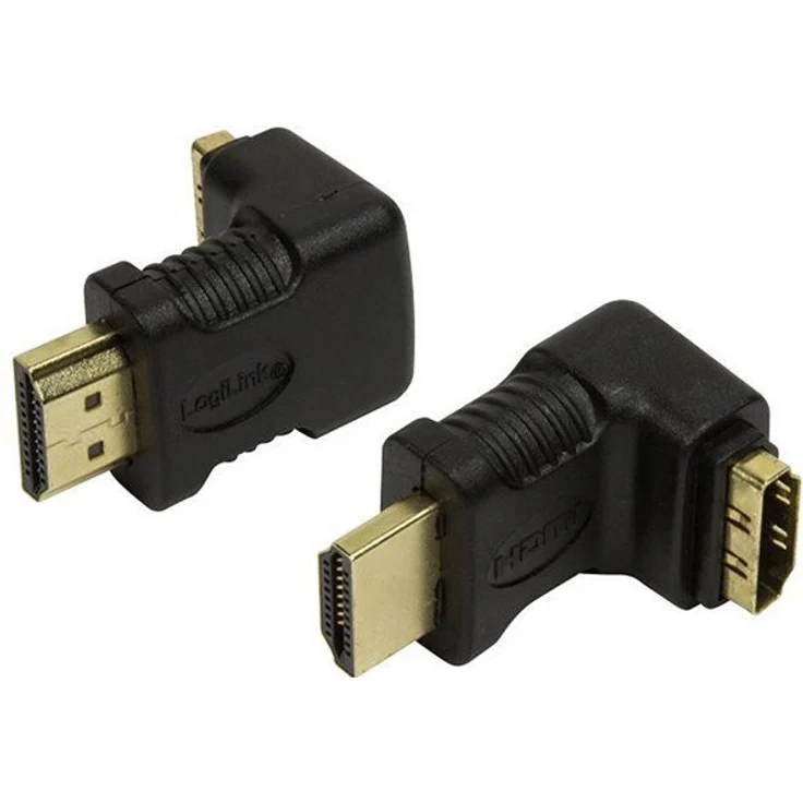 LogiLink Adapter - HDMI Kupplung - Stecker - gewinkelt 90 Grad (AH0007)