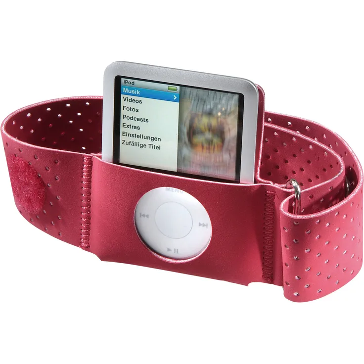Vivanco Tasche aus Neopren mit Oberarmbefestigung für iPod nano 3 rot