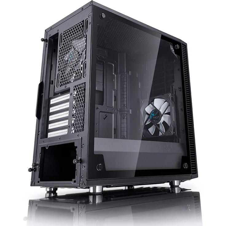 Fractal Design Define Mini C Tempered Glass, PC Gehäuse (Midi Tower mit Seitenteil aus gehärtetem Glas) Case Modding für (High End) Gaming PC, schwarz – Bild 5
