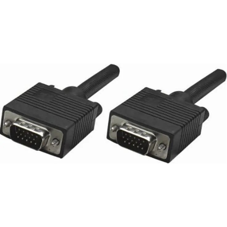 Manhattan SVGA Monitor Cable -SVGA-Kabel - HD-15 (M) - HD-15 (M) - 7,5m - Schwarz (372978)