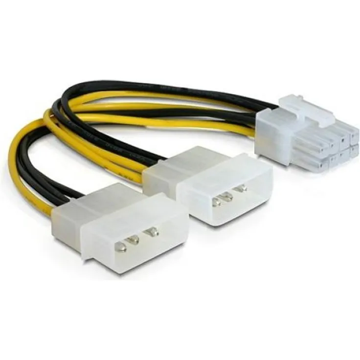 DeLock Kabel PCI Express Stromversorgung 8Pin > 2X 5¼“ für Grafikkarten