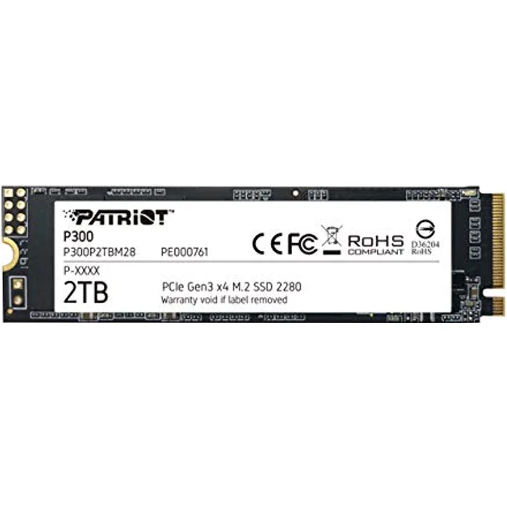 Patriot P300 - Solid-State-Disk - 2 TB - intern - M.2 2280 - PCI Express 3.0 x4 (NVMe) (P300P2TBM28) – Bild 1
