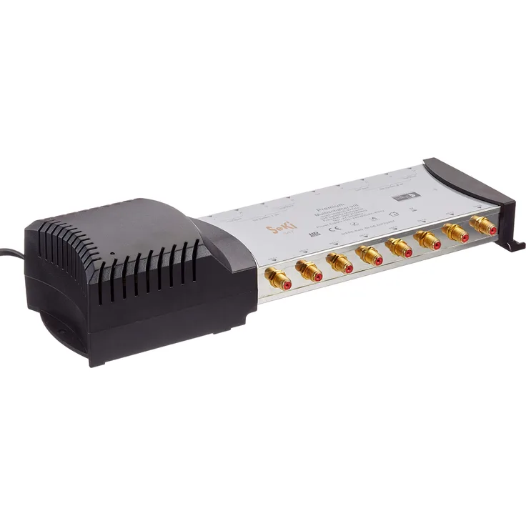 SeKi Multischalter 9/8 2 Satelliten 8 Teilnehmer Quad LNB-tauglich HDTV FullHD 8K
