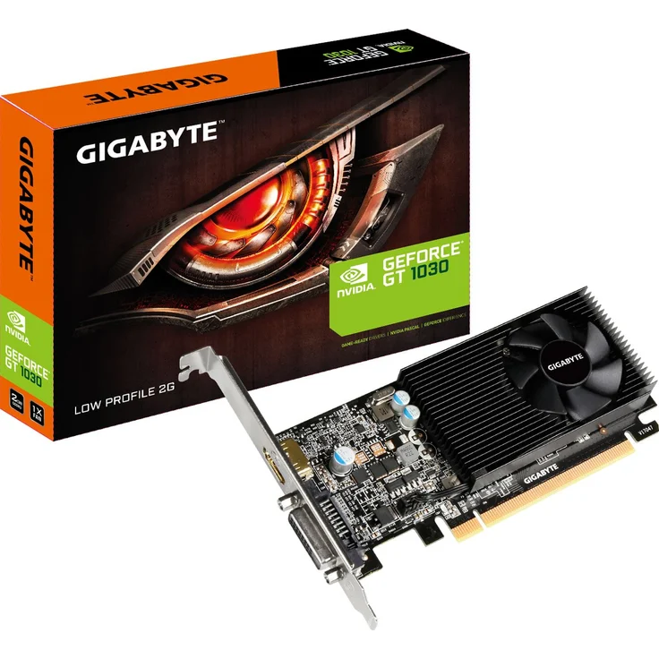 Gigabyte GeForce GT 1030 Low Profile 2G N1030D5-2GL – Bild 1