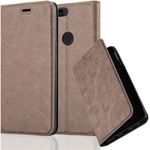 cadorabo Hülle für OnePlus 5T in KAFFEE BRAUN Handyhülle mit Magnetverschluss, Standfunktion und Kartenfach Case Cover Schutzhülle Etui Tasche Book Klapp Style