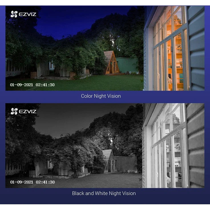 EZVIZ BC1 Add on Kamera, 1080p kabellose Überwachungskamera, 365 Tage Akkuleistung, PIR-Bewegungserkennung, Farbnachtsicht, Zwei-Wege-Audio, H.265, Amazon Alexa-kompatibel, funktioniert NUR mit BC1 Base – Bild 7