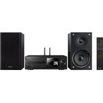 Pioneer X-HM76D(BB) Micro Hifi Anlage, für CD, MP3, DAB+ Radio Wiedergabe (WLAN, Bluetooth, Streaming, Musik Apps, Spotify, Tidal, Deezer, Multiroom, Front USB-Audio in, 50 W-Kanal), Schwarz