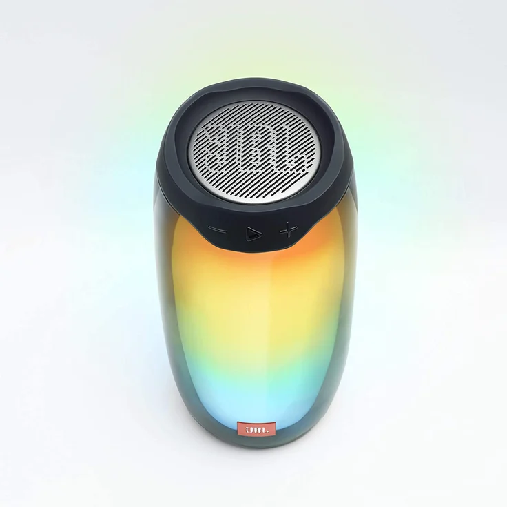 JBL Pulse 4 Bluetooth-Lautsprecher mit Lichteffekten, Mikrofon, Lampe, wasserdicht, schwarz – Bild 2