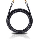 Oehlbach XXL® Transmission Ultra - High-End Antennenkabel mit Koax-Stecker (4K, UltraHD, FullHD, 5-fach Schirmung) - schwarz/grau