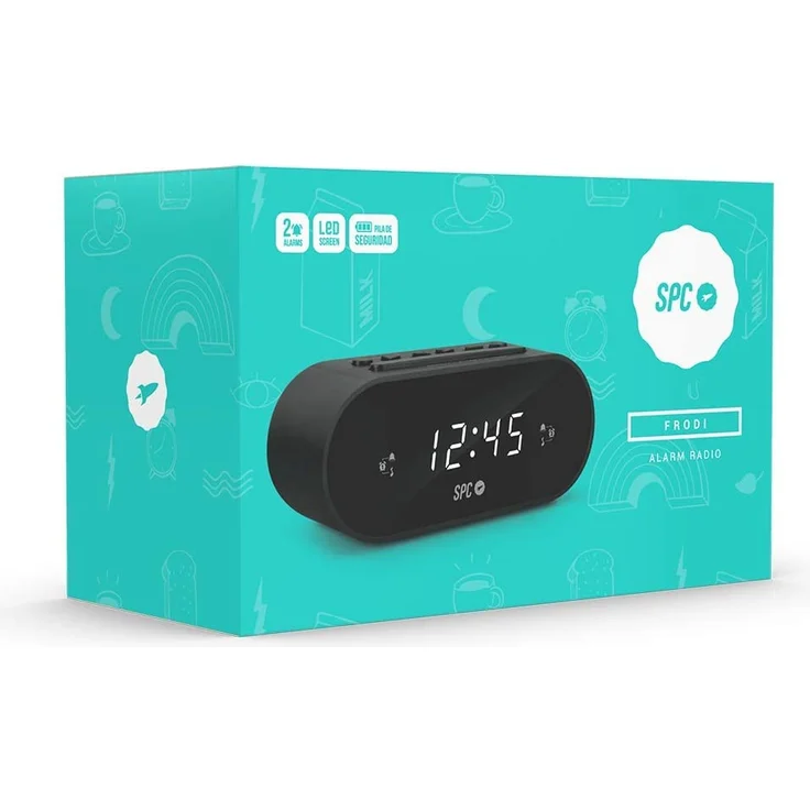 SPC 4585N Radiowecker mit Bluetooth, LED-Display, schwarz – Bild 3