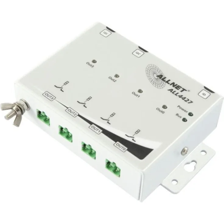 ALLNET ALL4427 / Relaismodul 4 Port 250V / 10A im Metall-Gehäuse