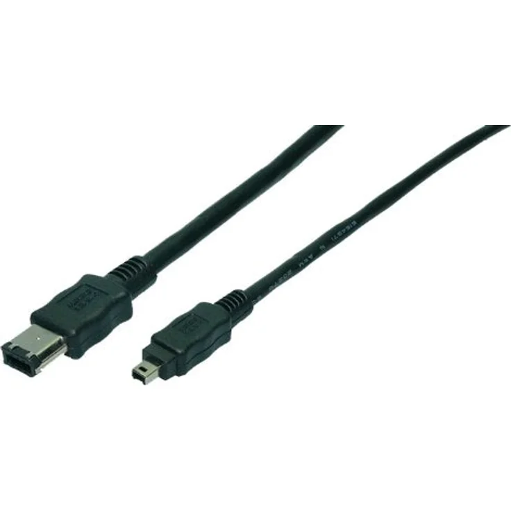 LogiLink FireWire 6p/4p 1m 1m 6-p 4-p Schwarz Firewire-Kabel (CF0014)