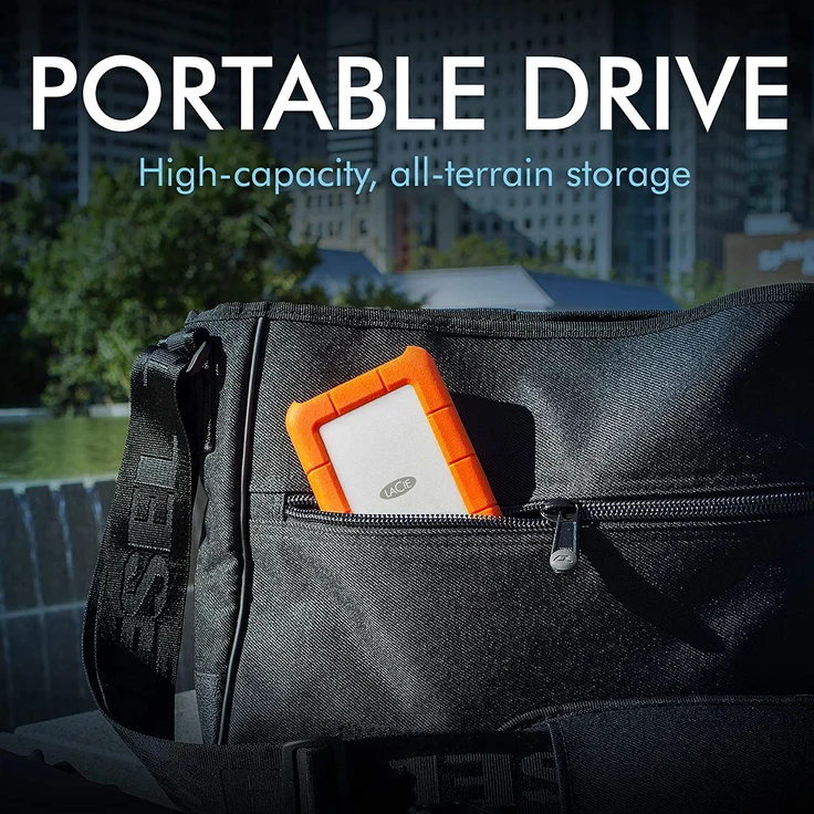 LaCie Rugged USB-C - Festplatte - 2 TB - extern (tragbar) - USB 3.1 Gen 1 (USB-C Steckverbinder) (STFR2000800) – Bild 2