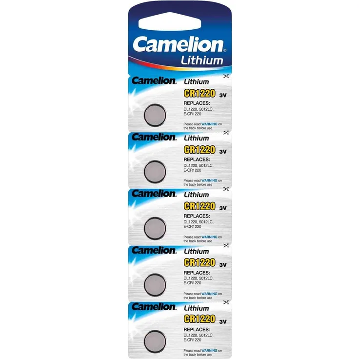 Camelion CR1220 Lithium Knopfzelle 5er Blister