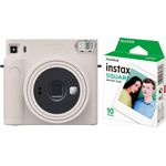 Fujifilm Instax SQUARE SQ1 chalk white EX D Sofortbildkamera + Fujifilm Instax SQUARE Film